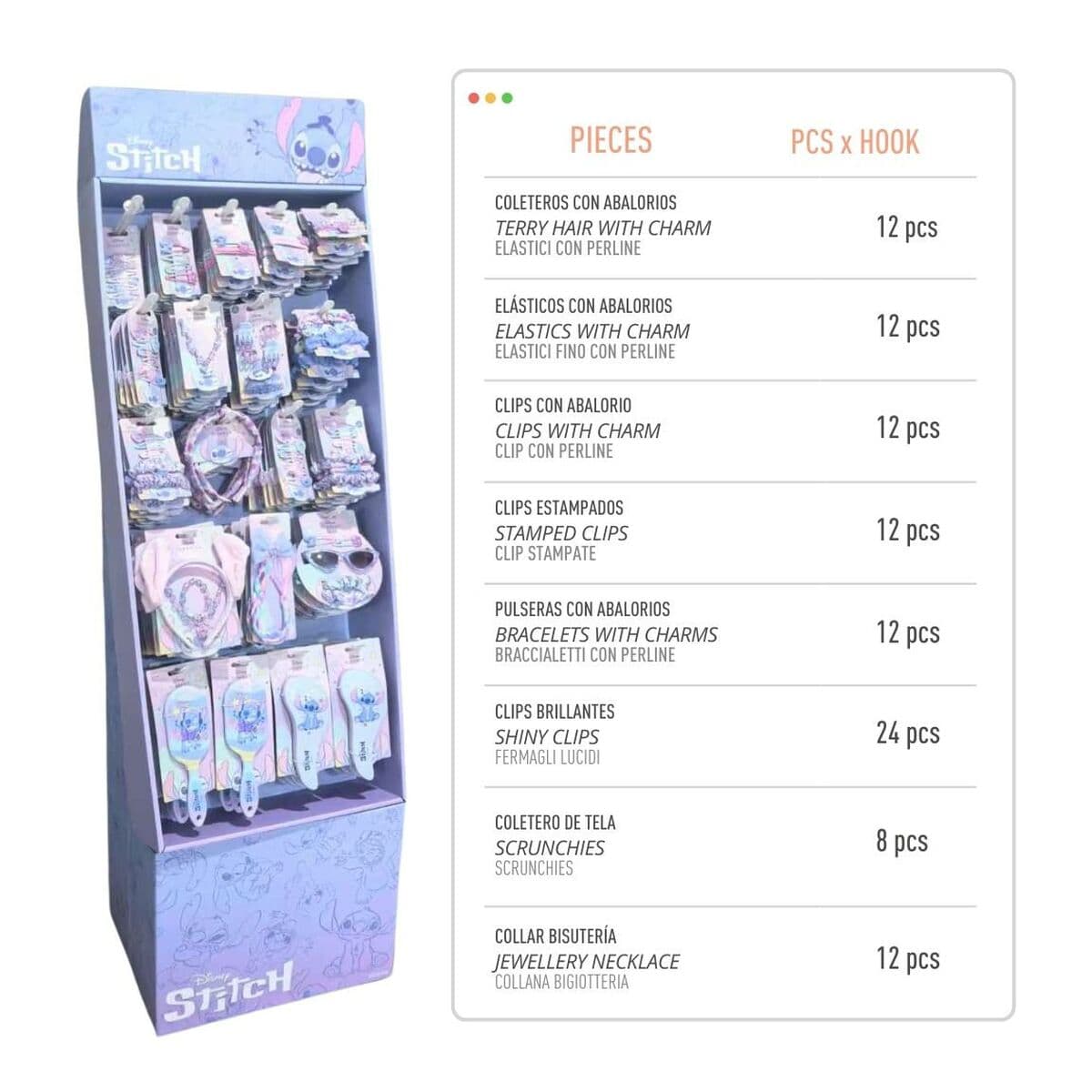 Hårklämmor Stitch Blå - Image 2