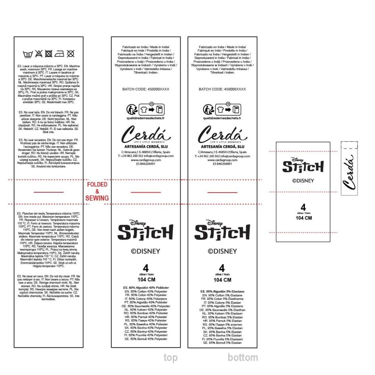 Drabužių rinkinys Stitch Rusvai gelsva - Image 7