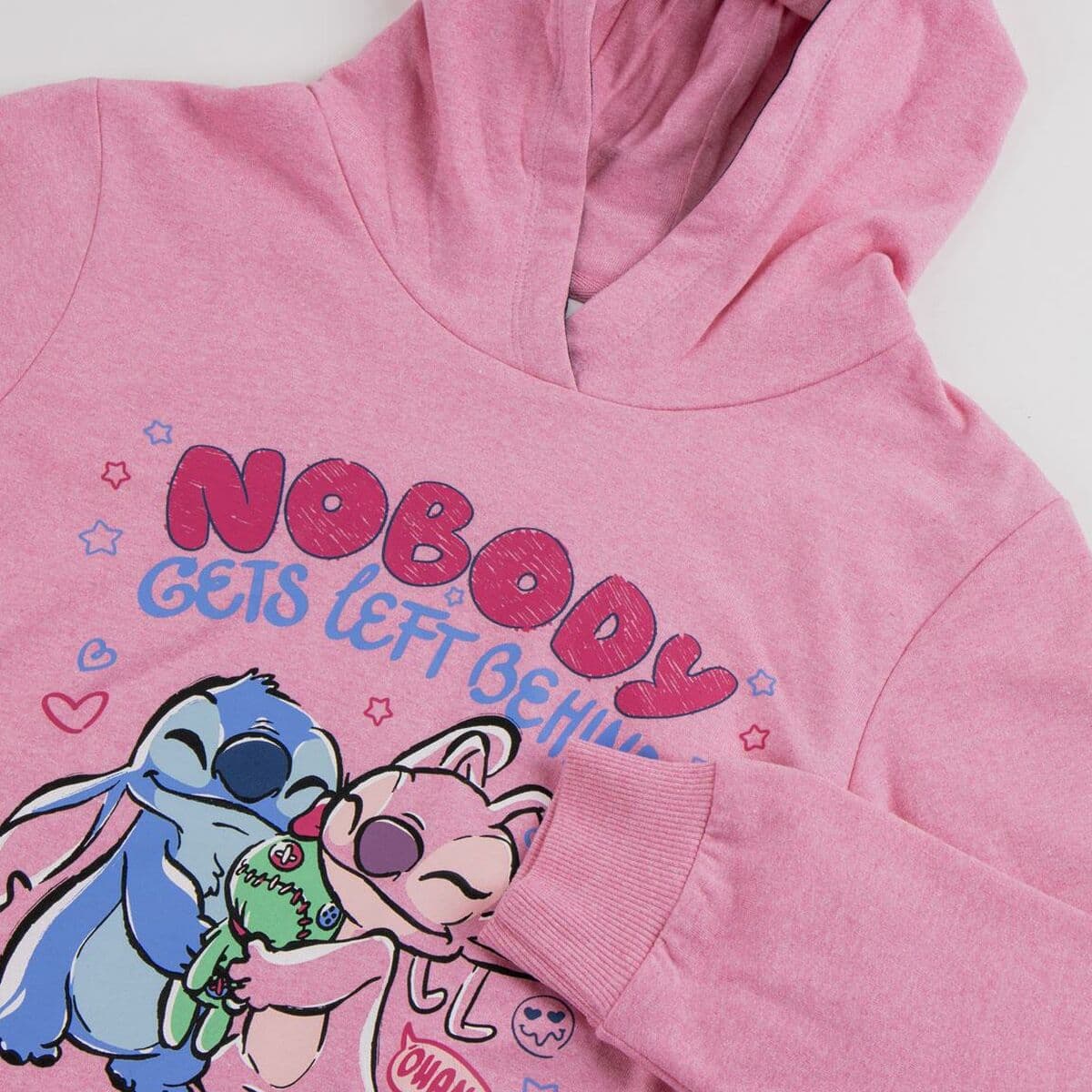 Bluza z Kapturem dla Dziewczynki Stitch Różowy - Image 3