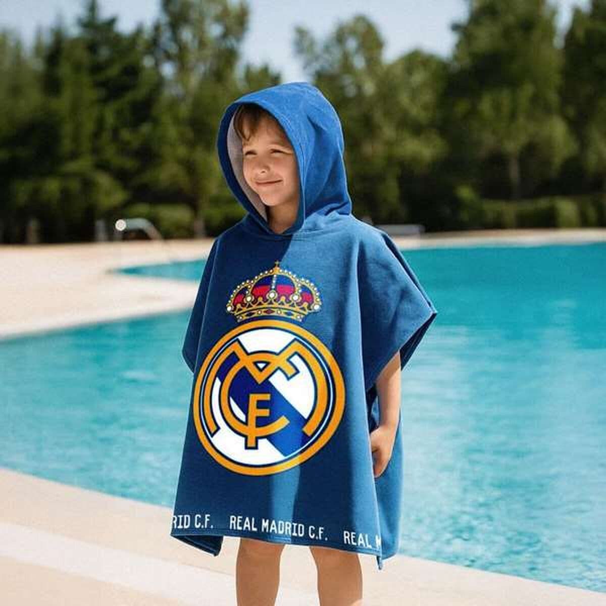 Poncho-Toalla con Capucha Real Madrid C.F. Azul 55 x 77 cm - Image 5