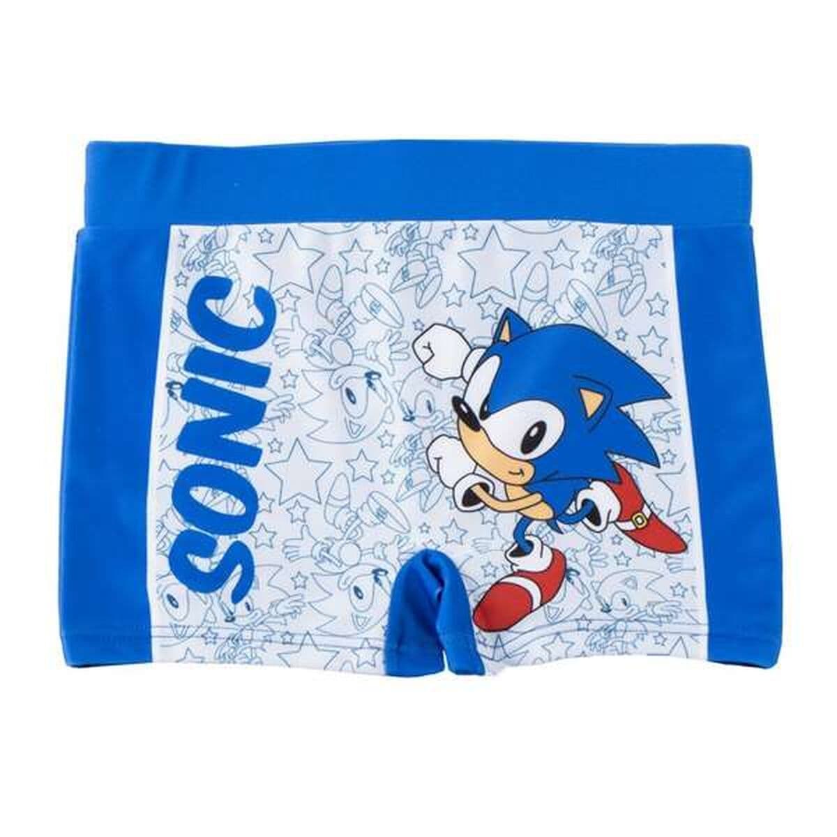 Bañador Boxer Para Niños Sonic Azul claro