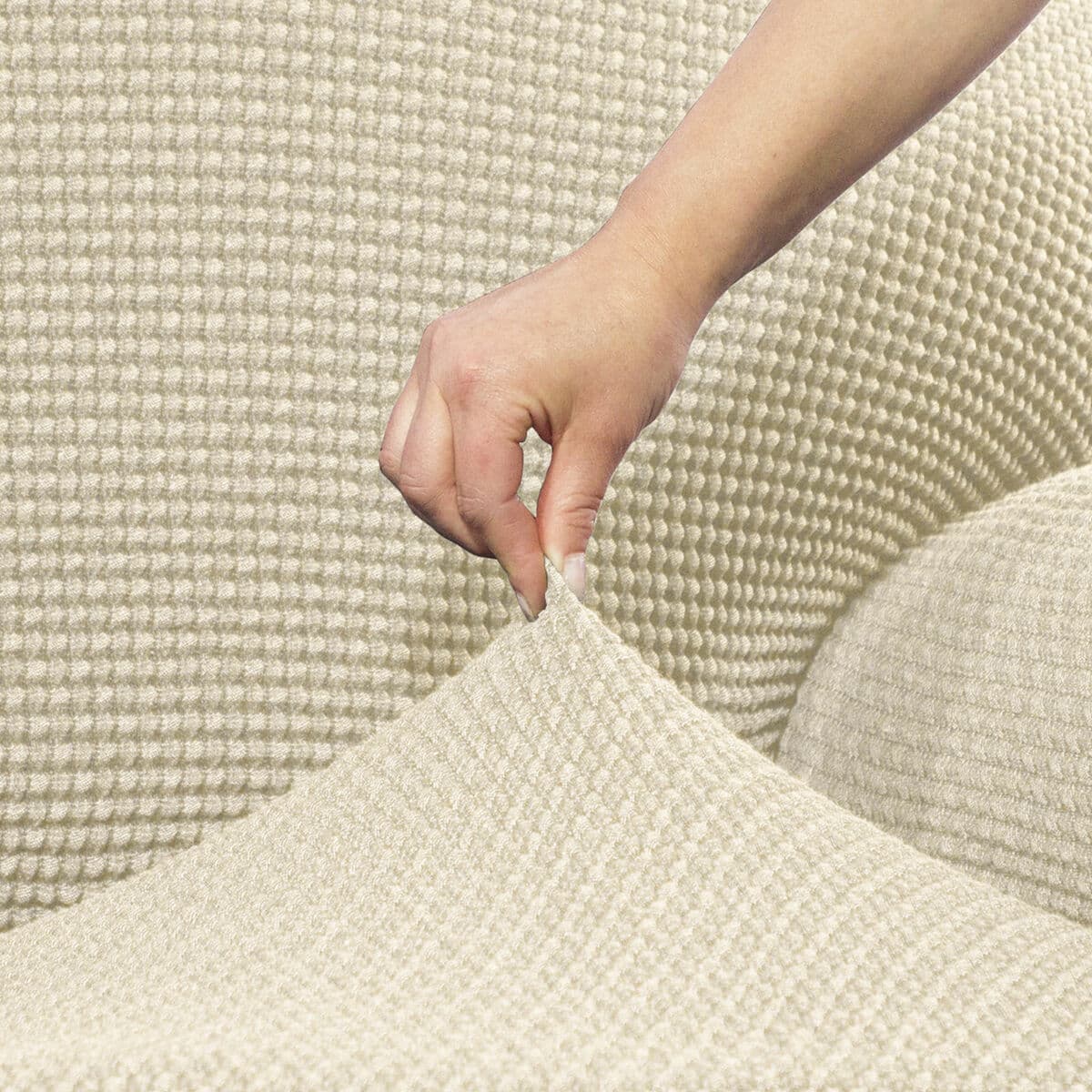 Housse pour chaise longue accoudoir long gauche Sofaskins NIAGARA Beige (Reconditionné B) - Image 6