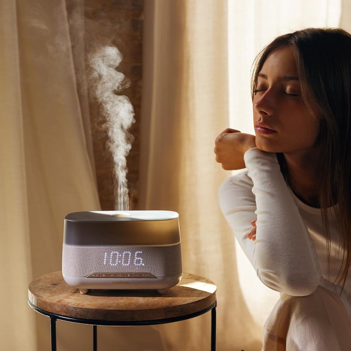 Cecotec Humidificador Difusor Aroma 300 ml PureAroma 1300 Hydra LED Altavoz Bluetooth Verde - Image 3