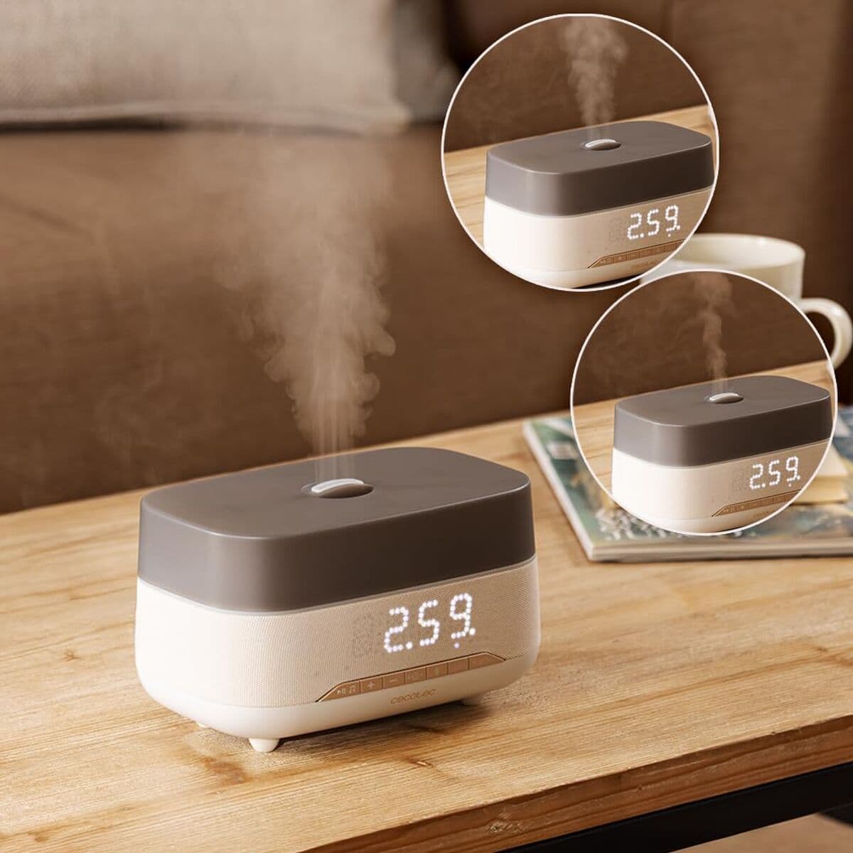 Cecotec Humidificador Difusor Aroma 300 ml PureAroma 1300 Hydra LED Altavoz Bluetooth Verde - Image 7