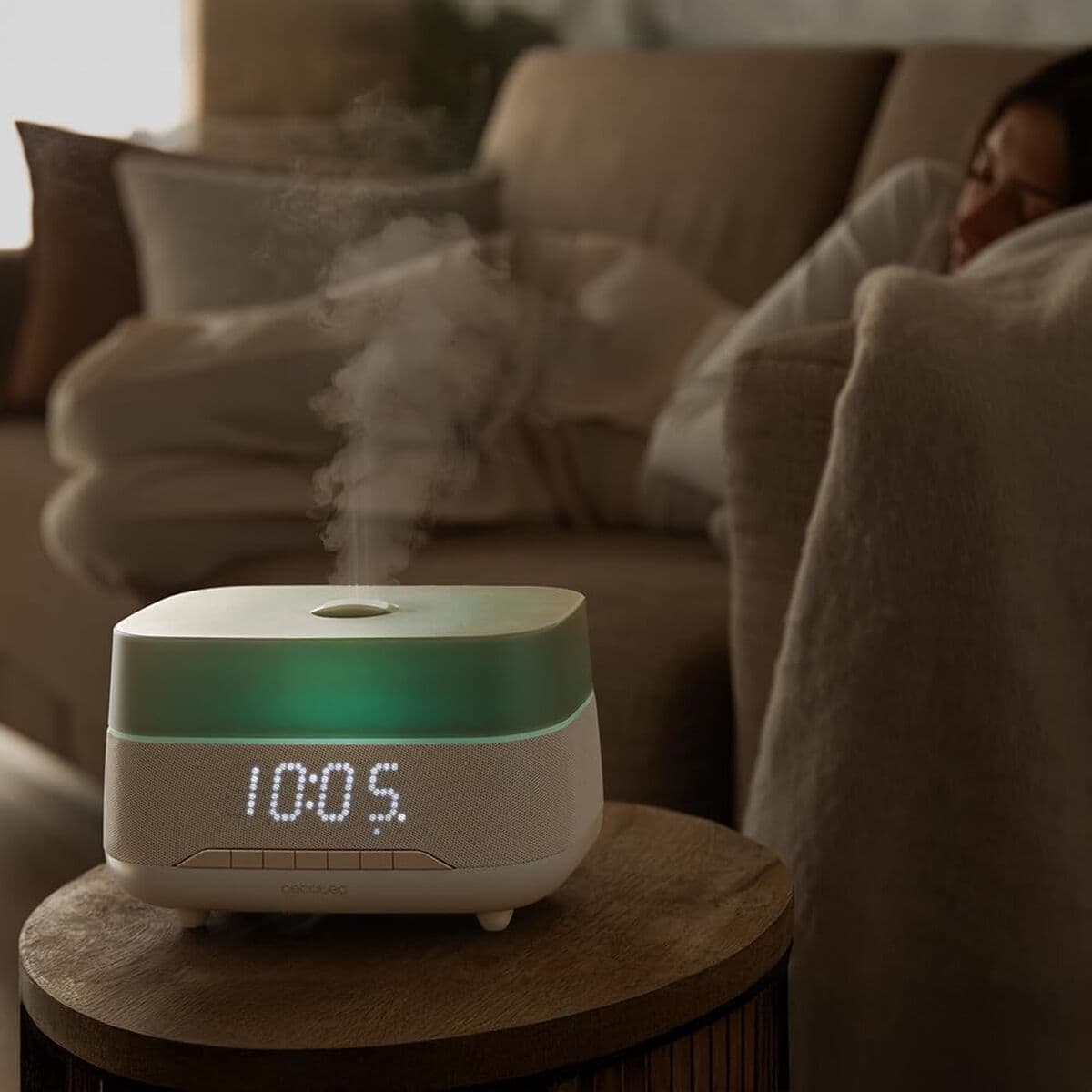 Cecotec Humidificador Difusor Aroma 300 ml PureAroma 1300 Hydra LED Altavoz Bluetooth Verde - Image 8