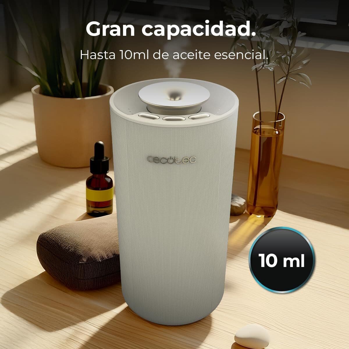 Cecotec Humidificador PureAroma 3000 10L 10W Bluetooth Altavoz LED 3 modos blanco - Image 4