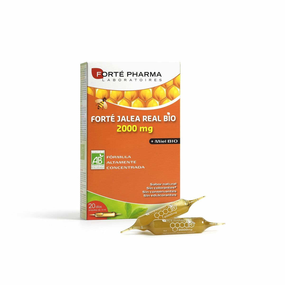 Bišu māšu peru pieniņš Forté Pharma Bio 2000 mg 20 gb.