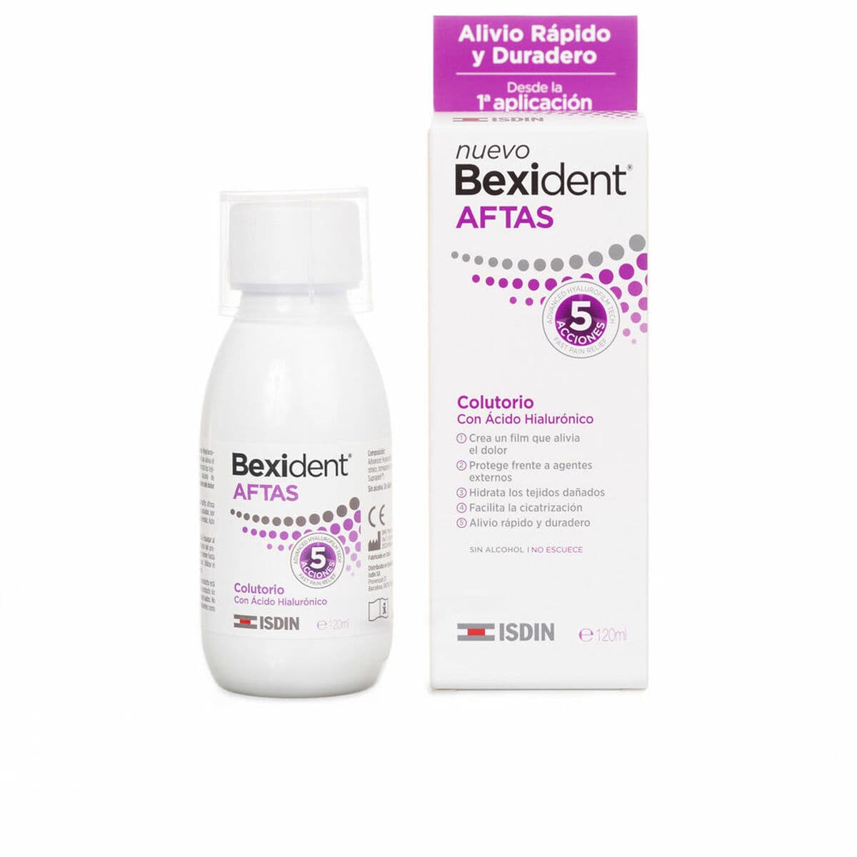 Apă de Gură Isdin Bexident Aftas 120 ml Protector pentru gură Cicatrizare