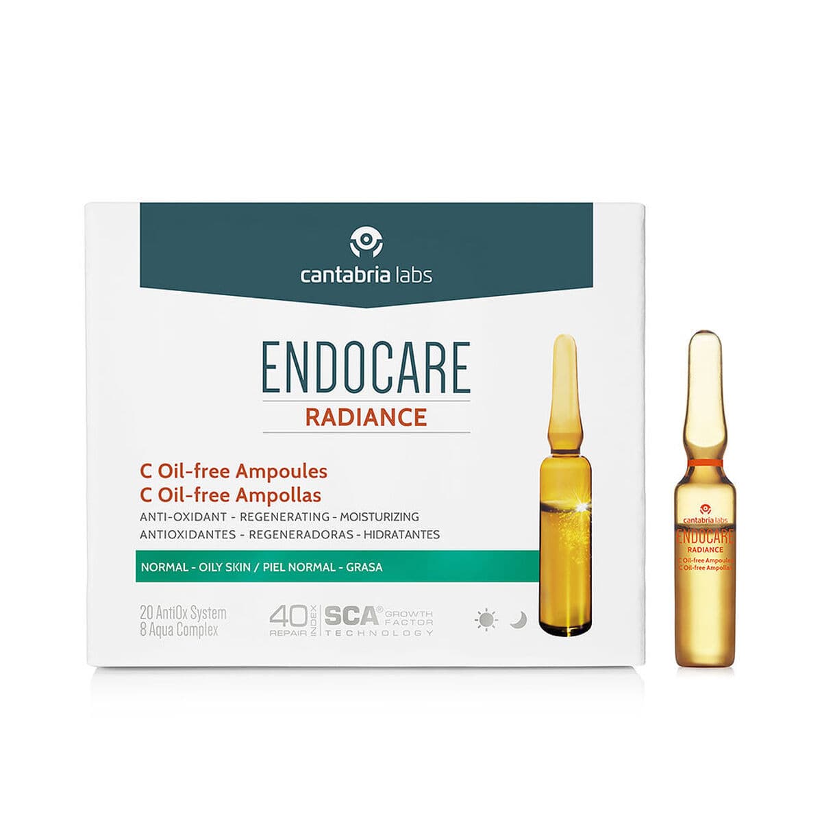 Ampollas Endocare Radiance  10 x 2 ml Sin aceite