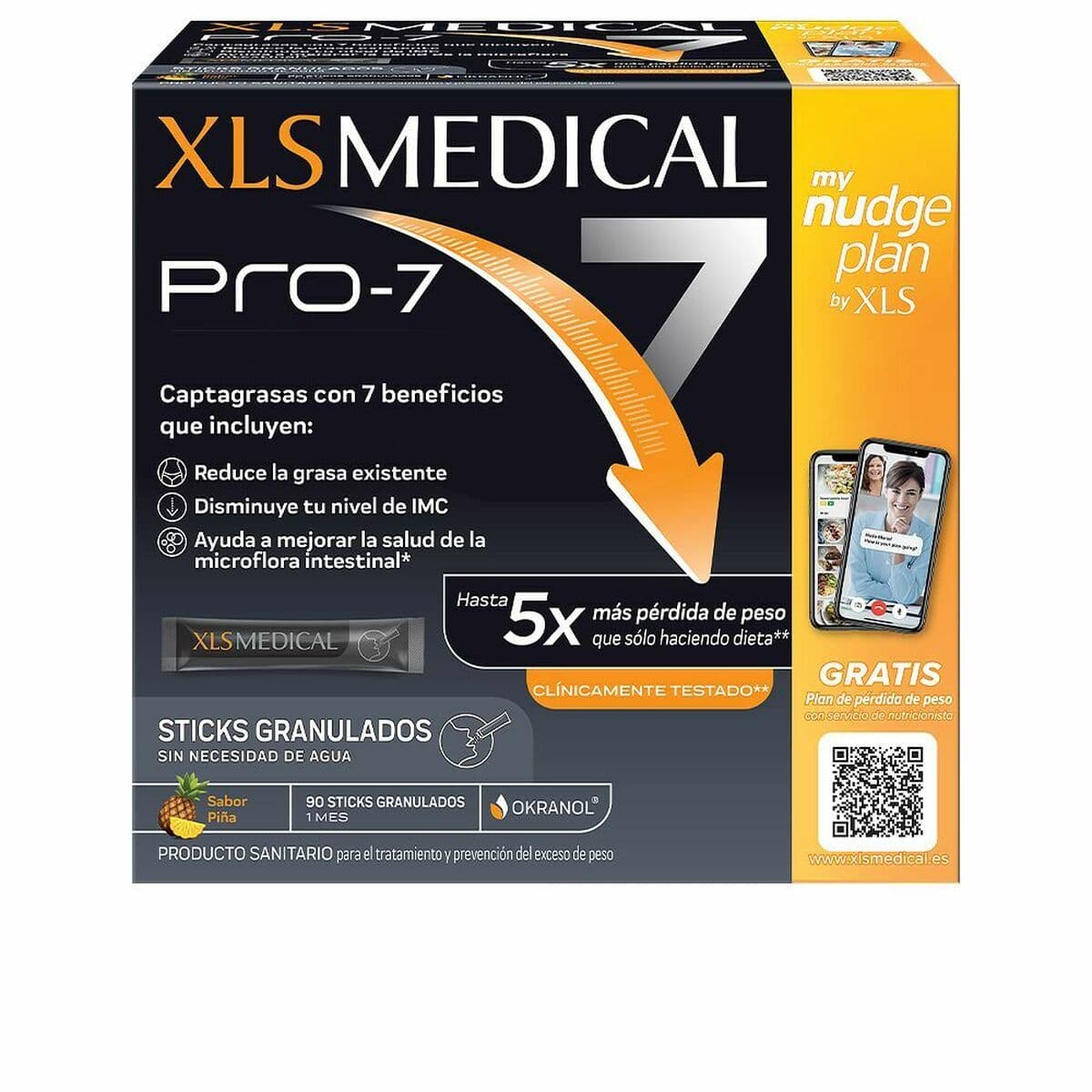 Quemagrasas XLS Medical Pro-7 Piña 90 Unidades