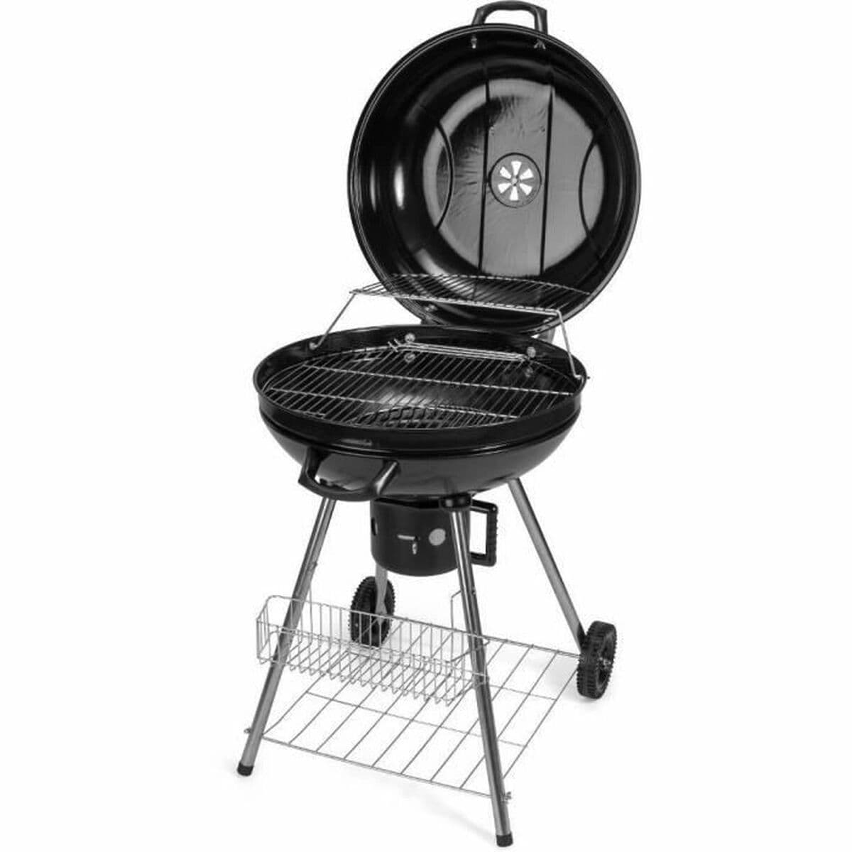 Kolgrill med lock och hjul Fieldmann FZG 1004 Svart Rund - Image 5