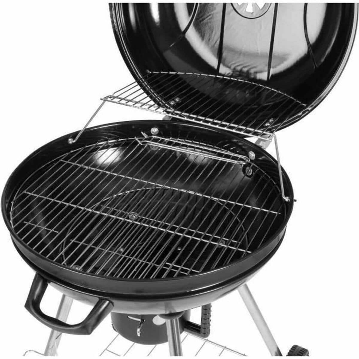 Kolgrill med lock och hjul Fieldmann FZG 1004 Svart Rund - Image 6
