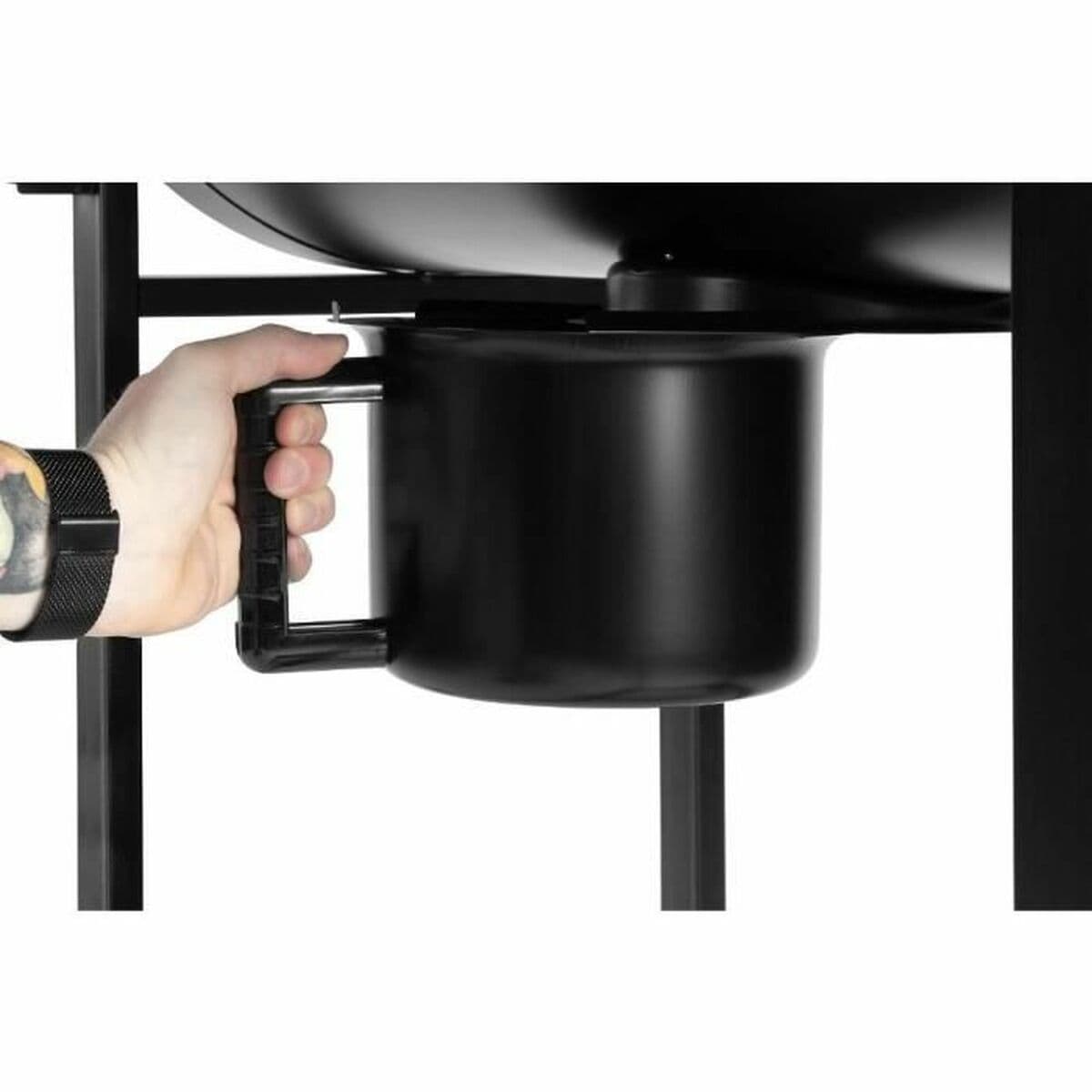 Kolgrill med lock och hjul Fieldmann FZG 1004 Svart Rund - Image 7