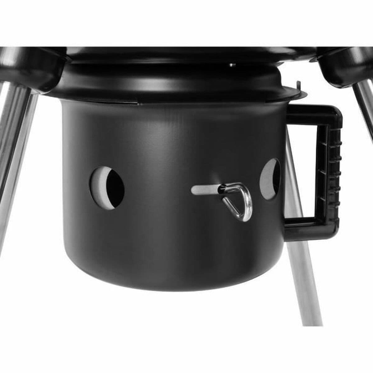 Kolgrill med lock och hjul Fieldmann FZG 1004 Svart Rund - Image 9