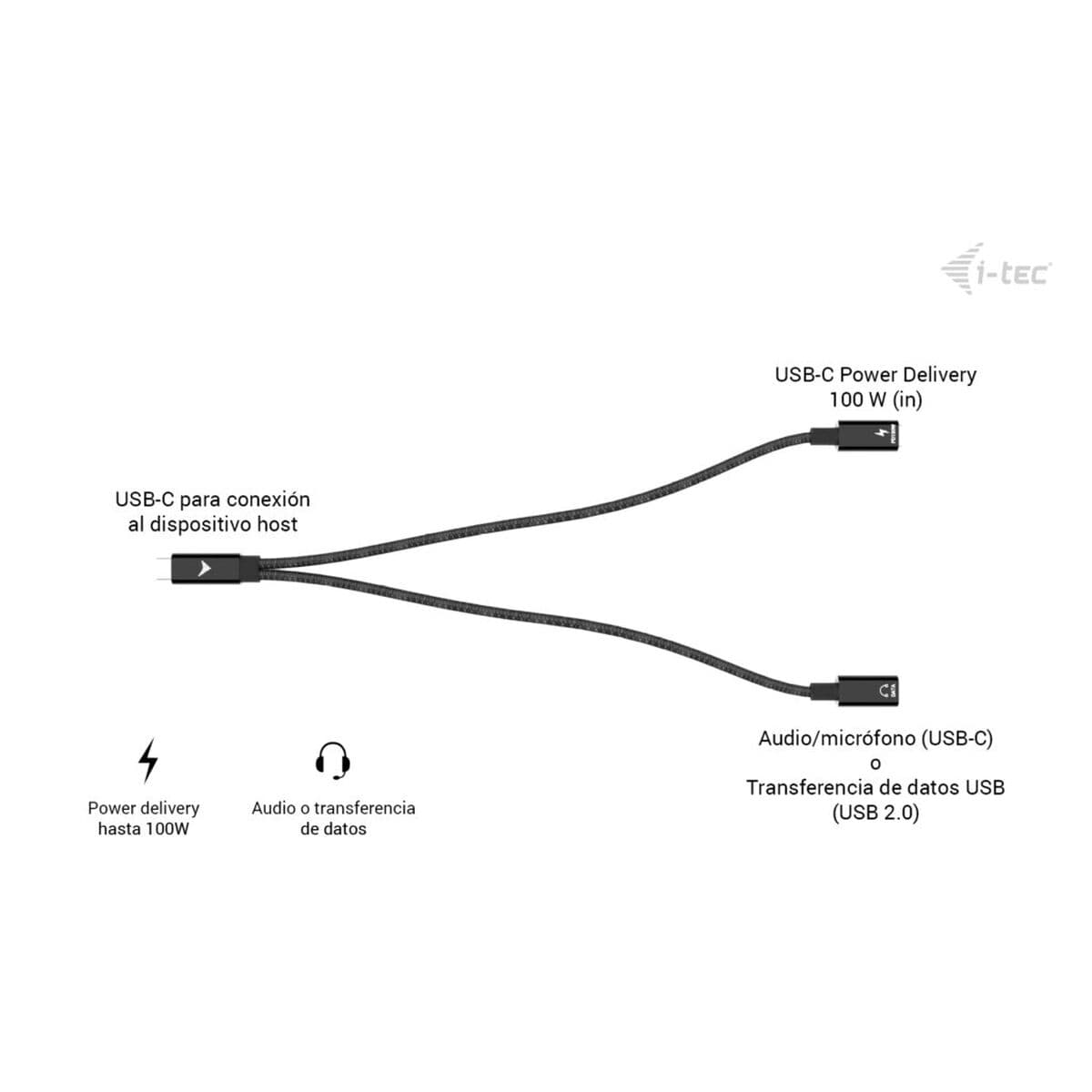 USB-Kabel i-Tec C31DUALSPLITTERCBLPD - Image 5