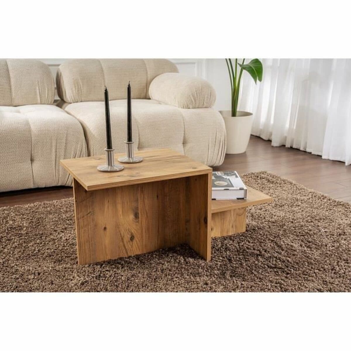 Centre Table Harmony Brown 80 x 40 x 40 cm - Image 2
