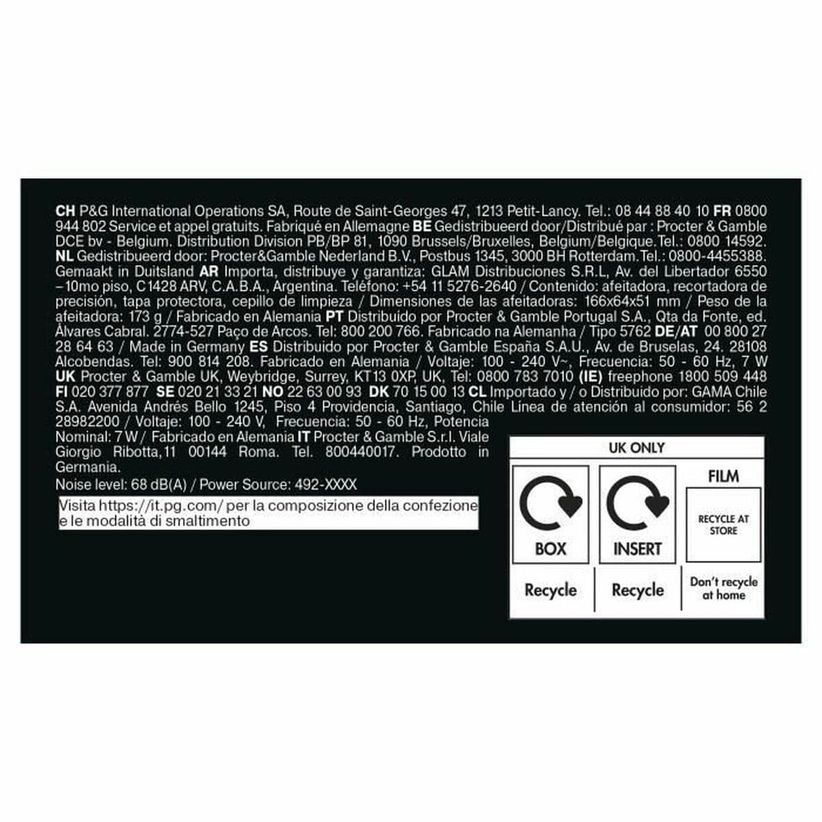 Máquina de Afeitar Braun