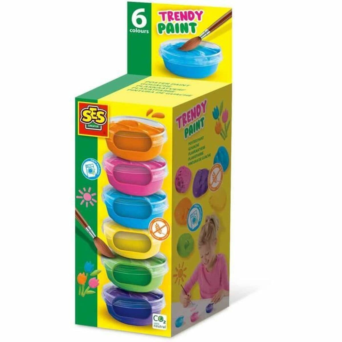 Gouachefarben-Set SES Creative 6 Stücke