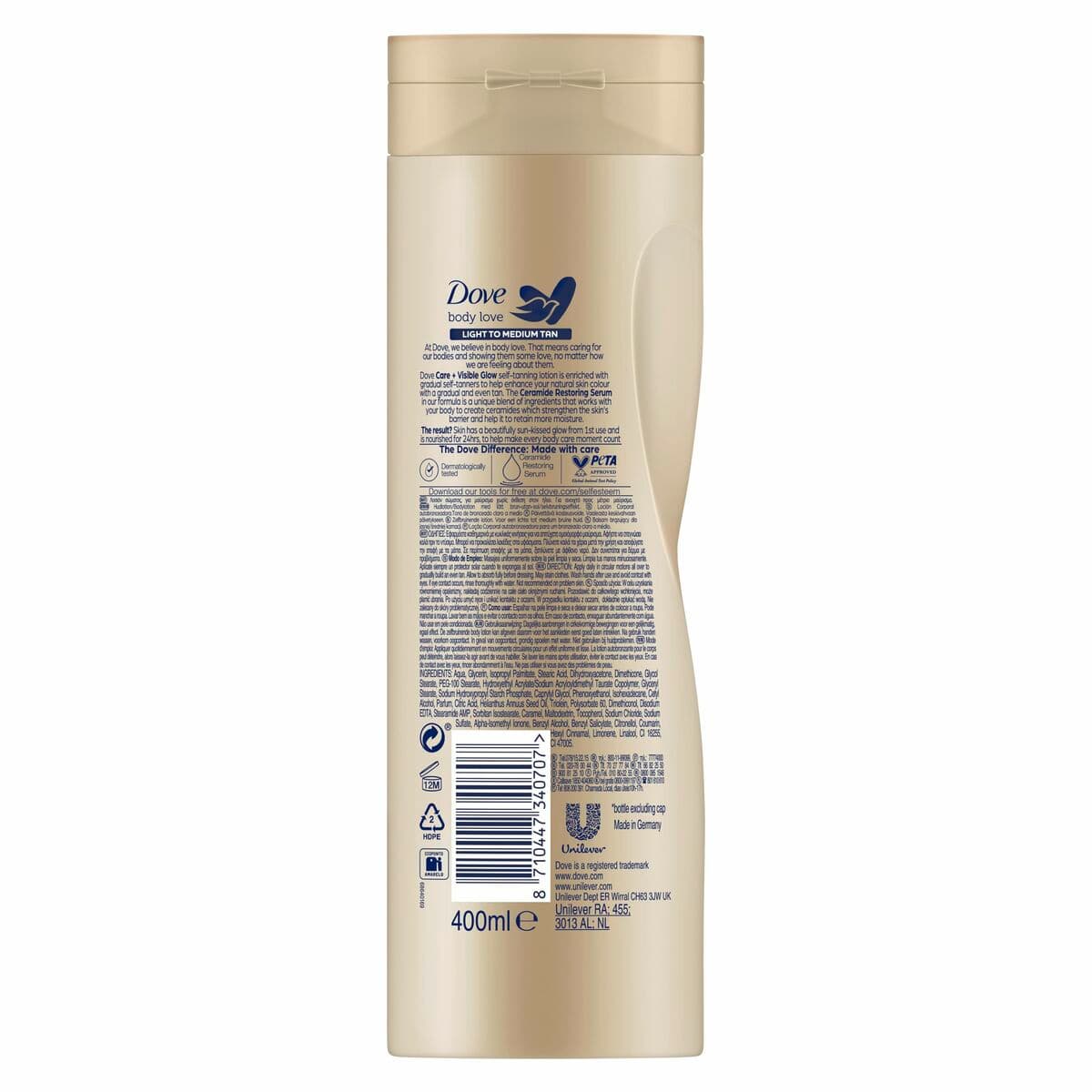 Körper Selbstbräuner Dove VISIBLE GLOW 400 ml - Image 4