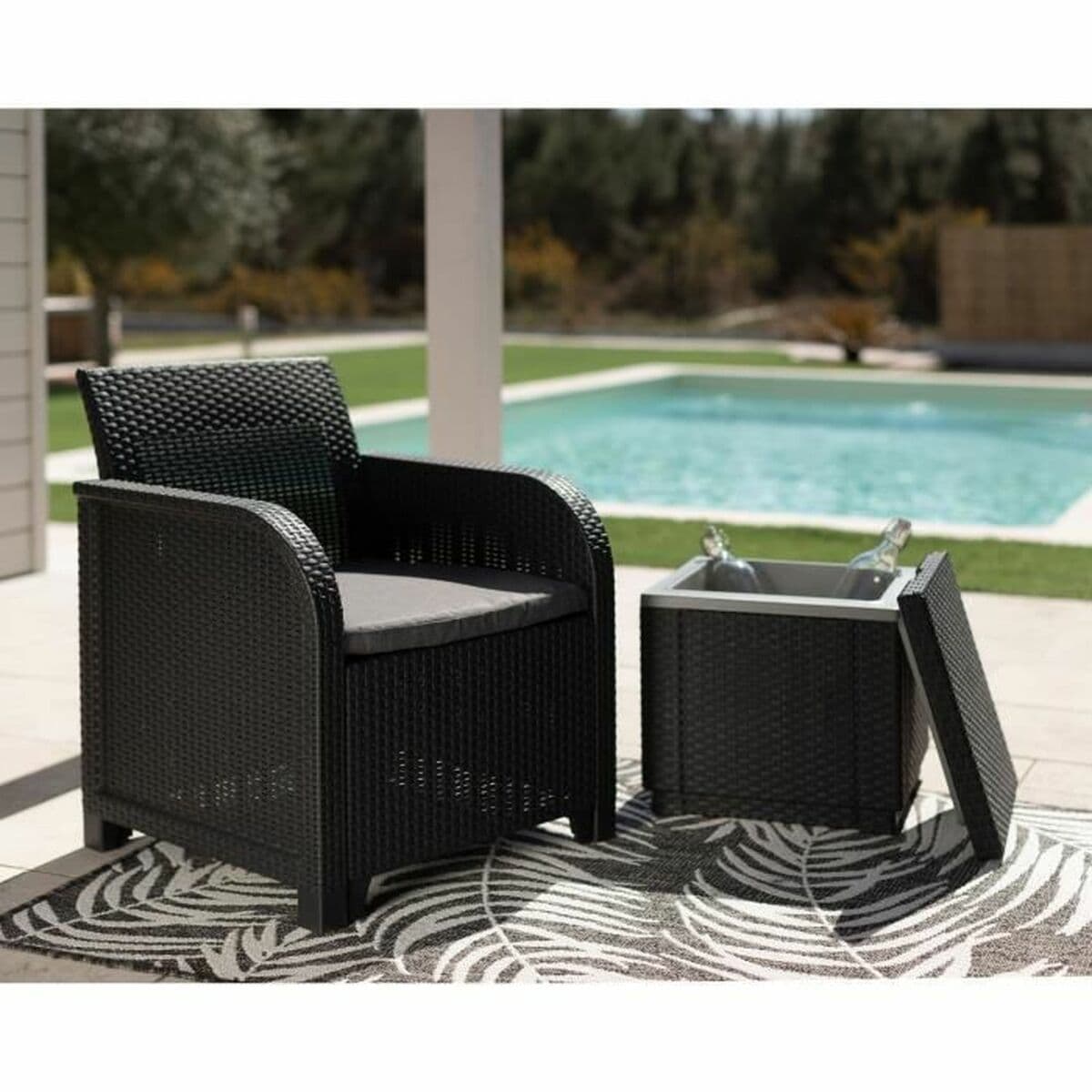 Beistelltisch Allibert by KETER Ice Cube graphite 42 x 42 x 41 cm Grau - Image 4