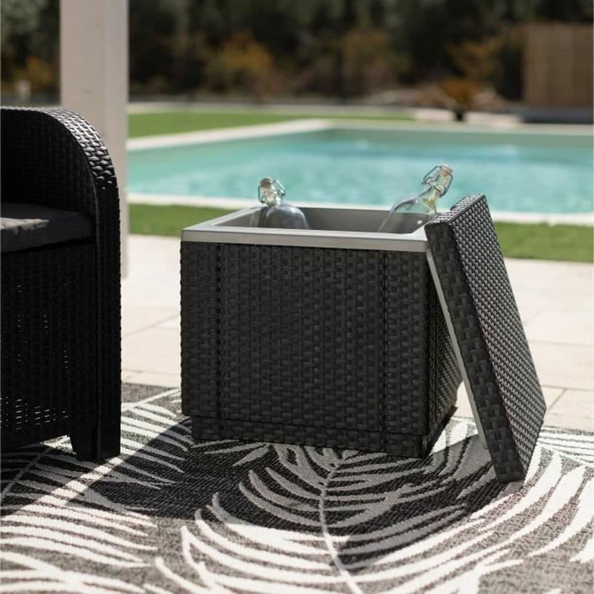 Beistelltisch Allibert by KETER Ice Cube graphite 42 x 42 x 41 cm Grau - Image 5