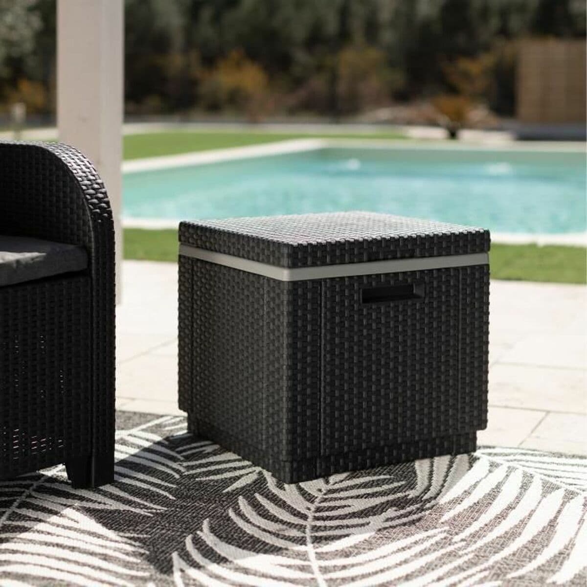 Beistelltisch Allibert by KETER Ice Cube graphite 42 x 42 x 41 cm Grau - Image 6