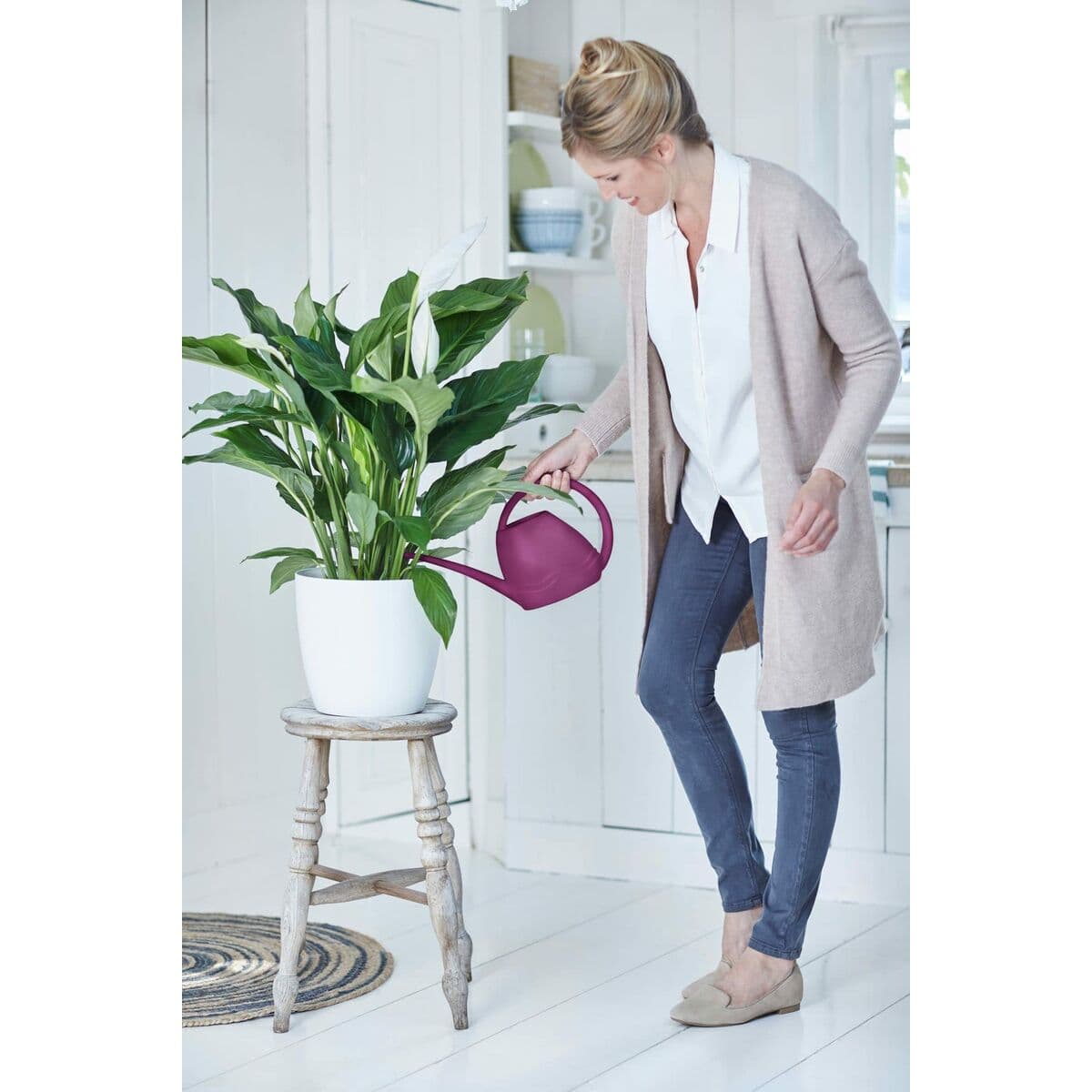 Bloempot Elho Wit Plastic Cirkelvormig - Image 3