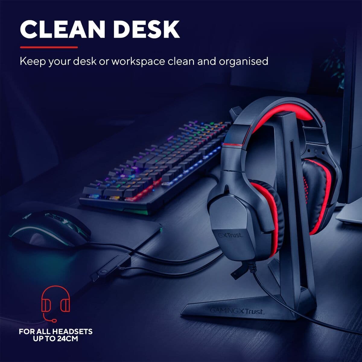 Halter für Gaming-Kopfhörer Trust GXT 260 Cendor Schwarz - Image 11