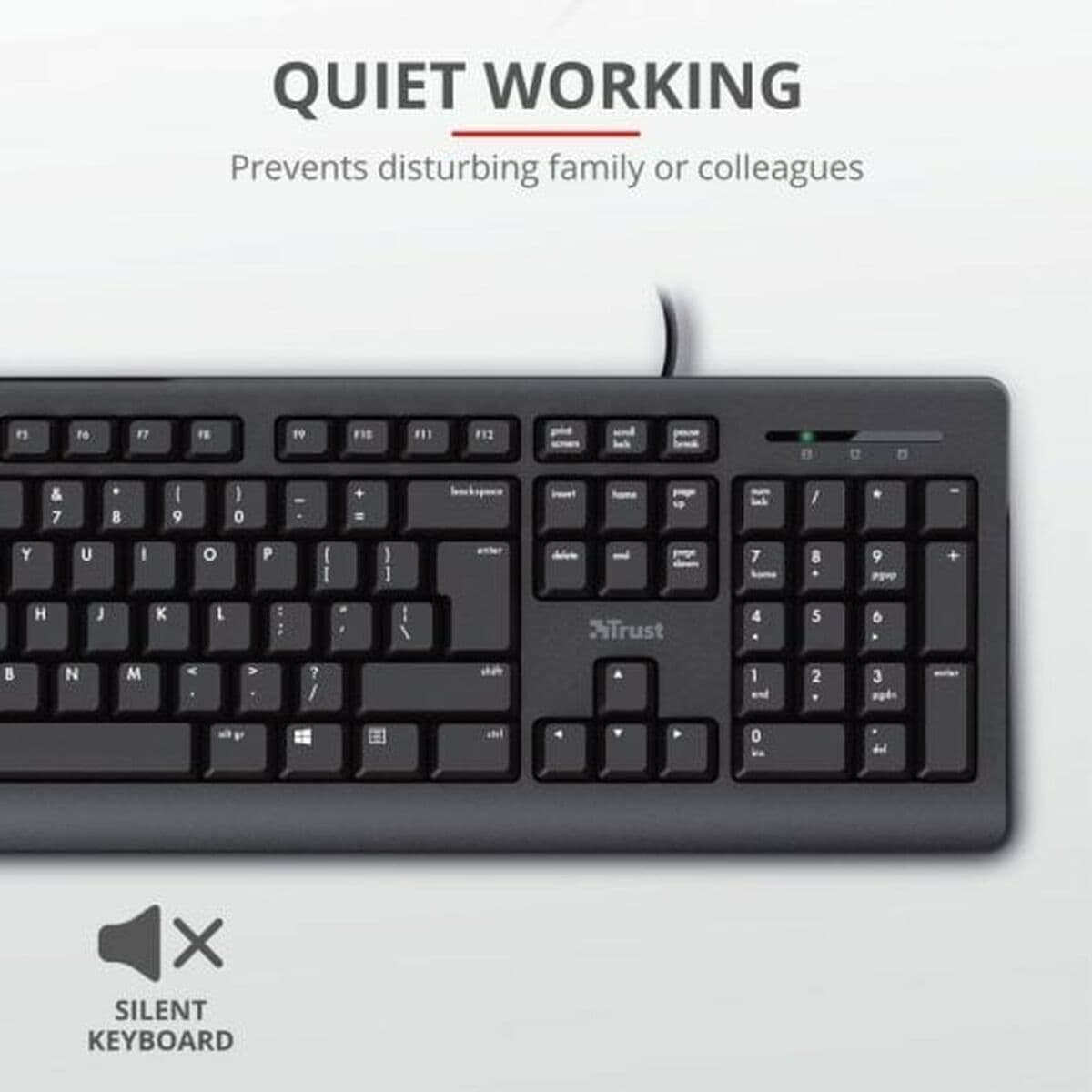 Clavier Trust TK-150 Noir Espagnol Qwerty - Image 6