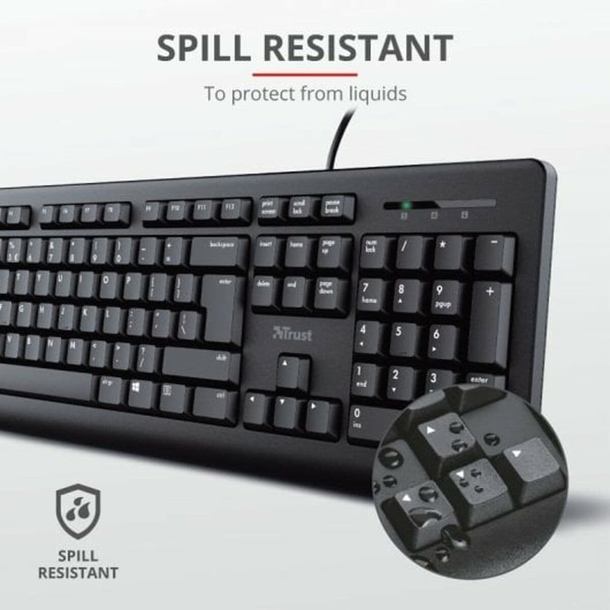 Clavier Trust TK-150 Noir Espagnol Qwerty - Image 7