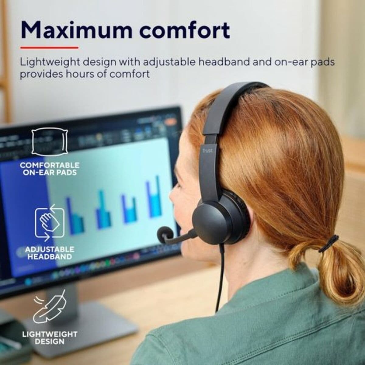 Hörlurar med Mikrofon Trust 25087 Svart - Image 7
