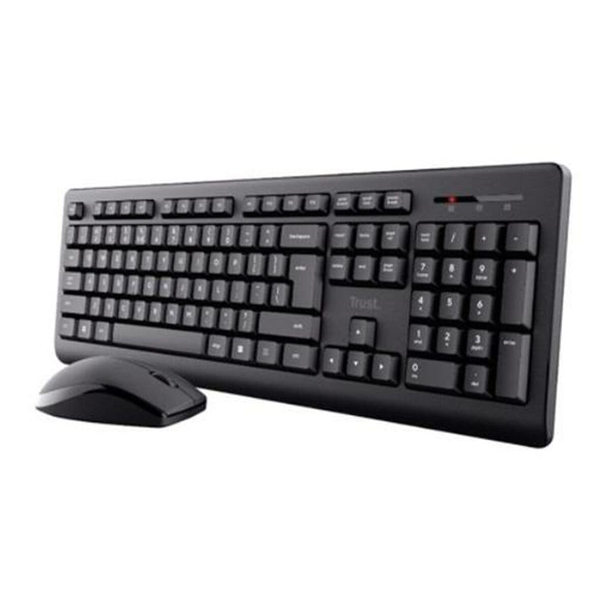 Tastatur mit Maus Trust 25433 Schwarz Spanisch QWERTY