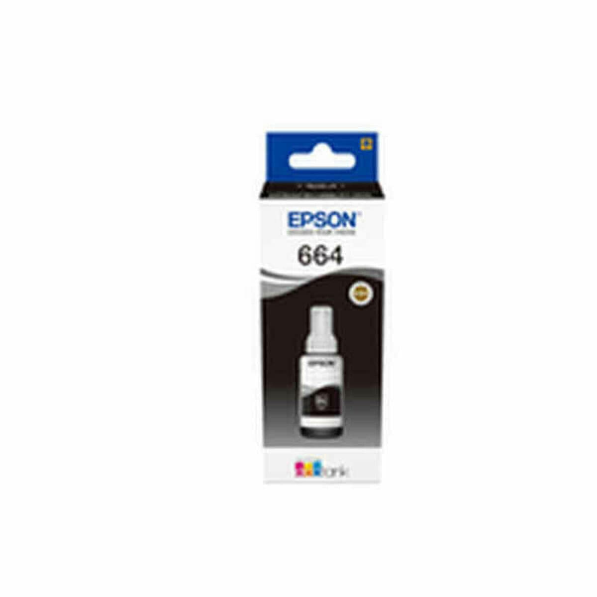 Cartouche d'encre originale Epson 664 Ecotank Black ink bottle (70ml) Noir Gris
