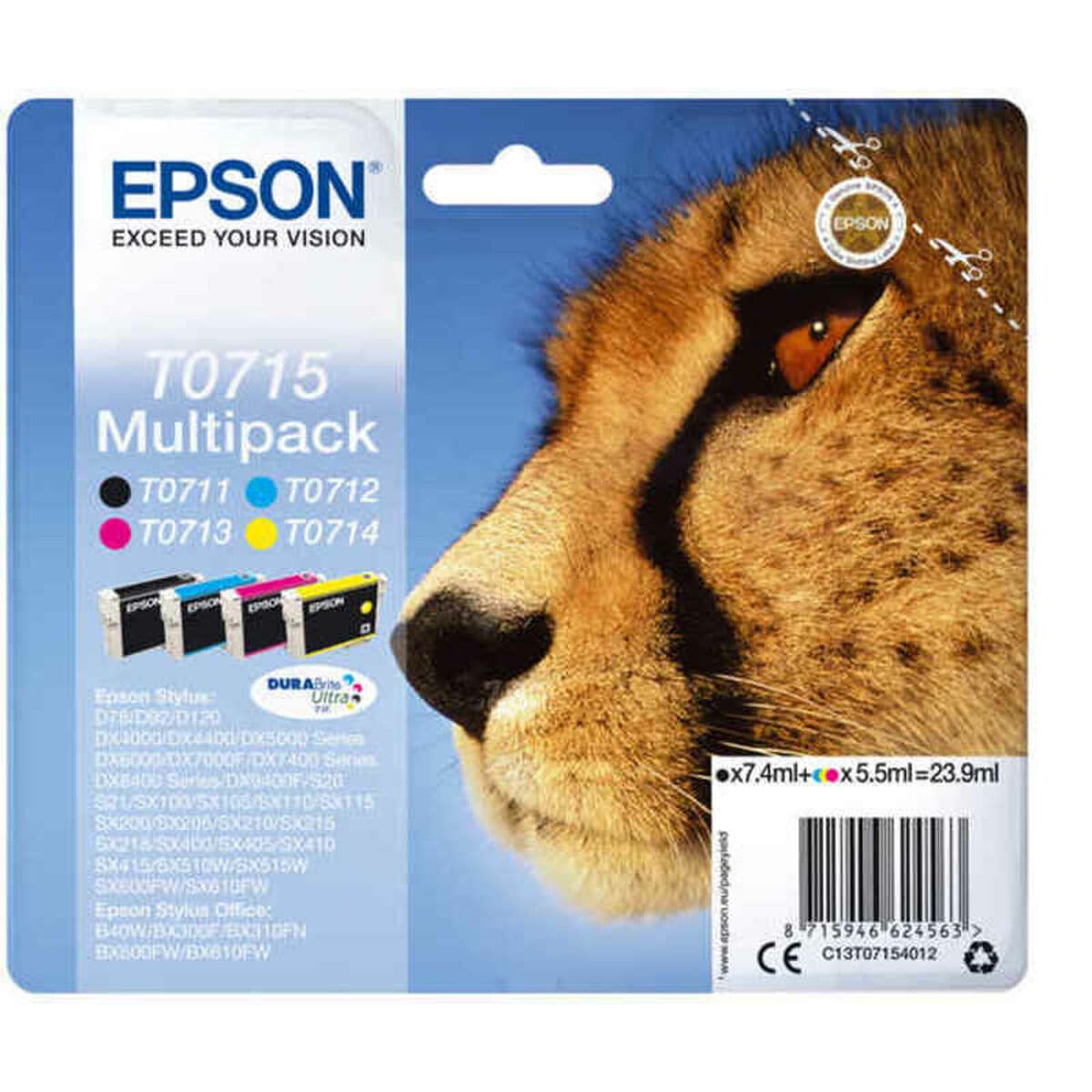 Cartouche d'encre originale Epson T0715 Multicouleur Jaune Noir Cyan Magenta