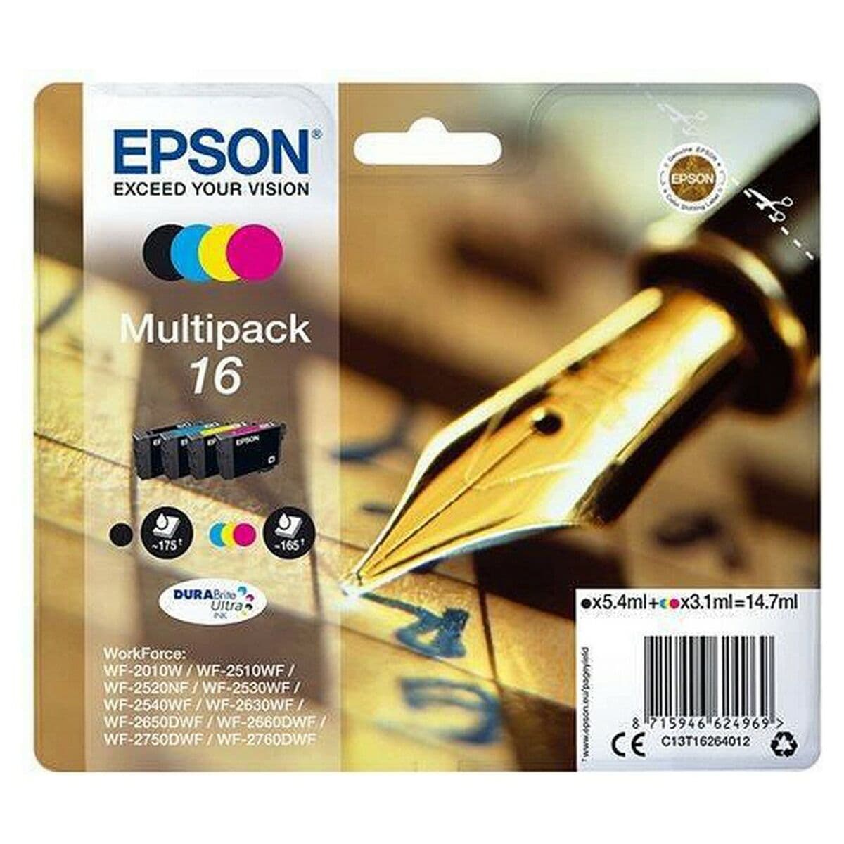 Cartouche d'encre originale Epson Multipack 16 Jaune Noir Cyan Magenta - Image 2
