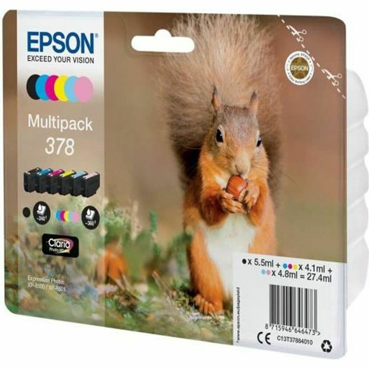 Cartouche d'encre originale Epson Multipack 378 Jaune Noir Cyan Magenta