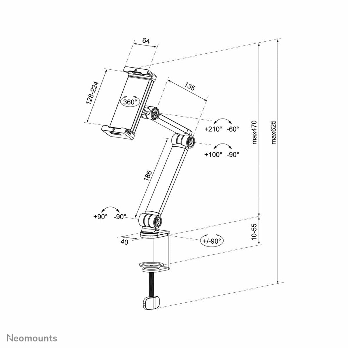 Support mural Neomounts DS15-545WH1 4,7" 12,9" - Image 34