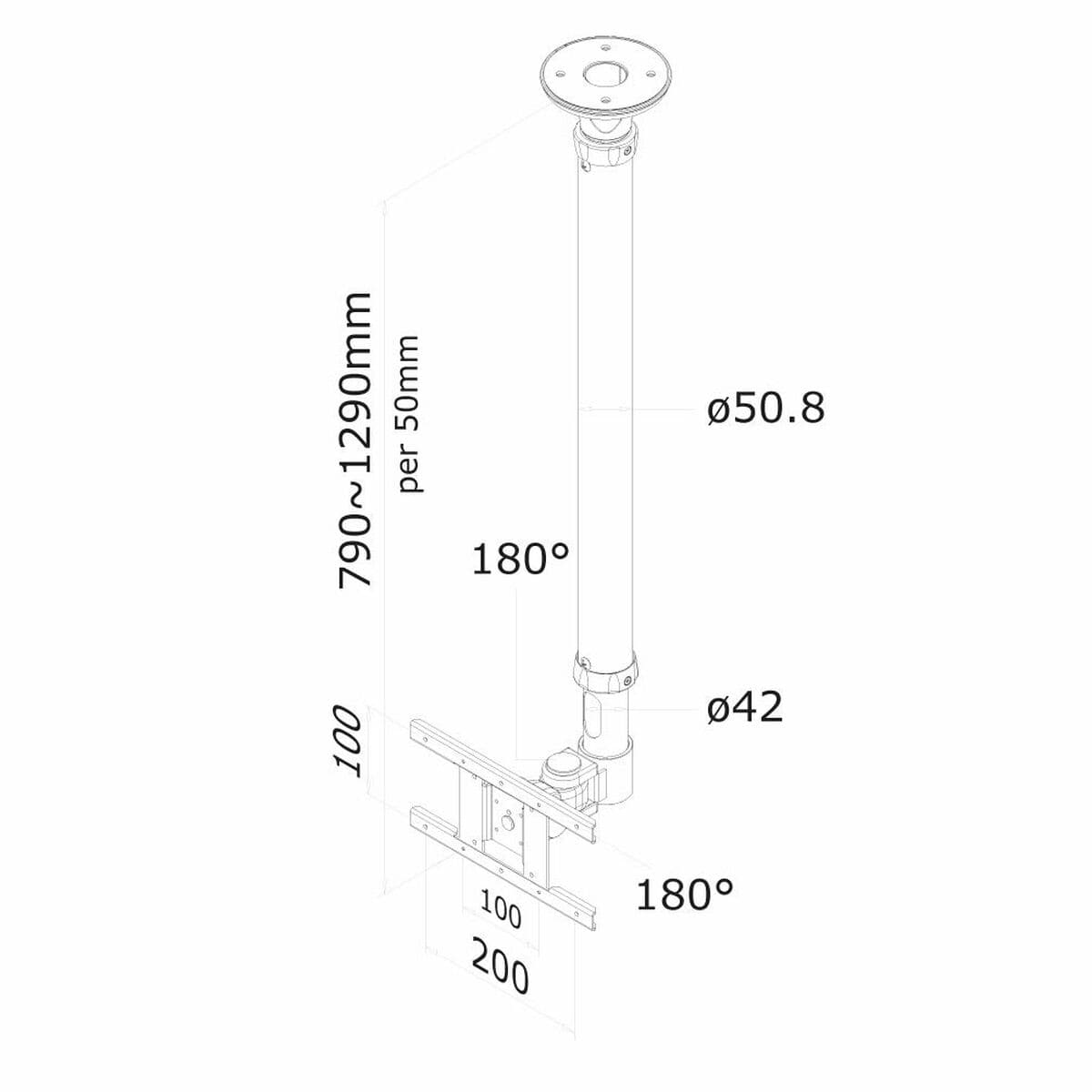 Support de TV Neomounts FPMA-C100SILVER 10" 30" 12 kg - Image 9
