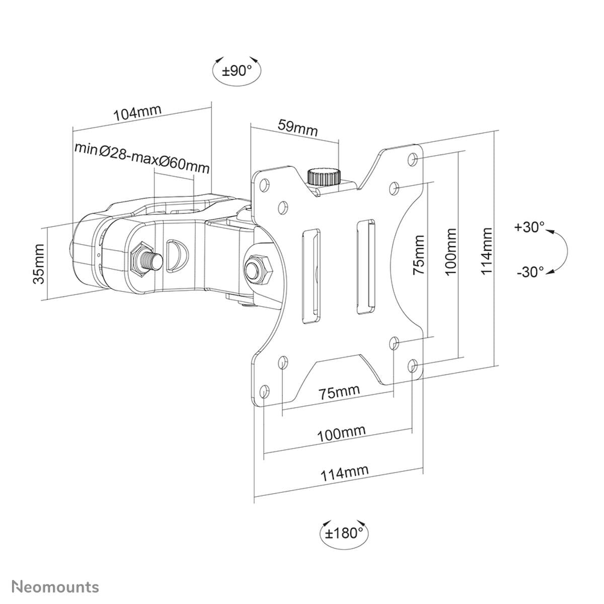 Suporte TV Neomounts 12581674000 17" 32" 8 kg - Image 8