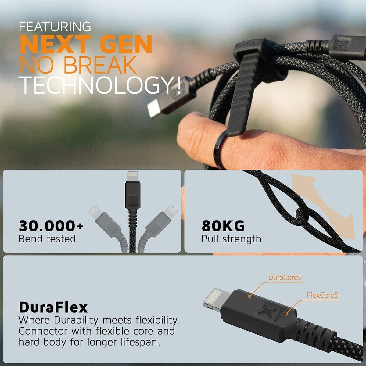 Câble USB Xtorm CX3031 Noir 1,5 m - Image 5