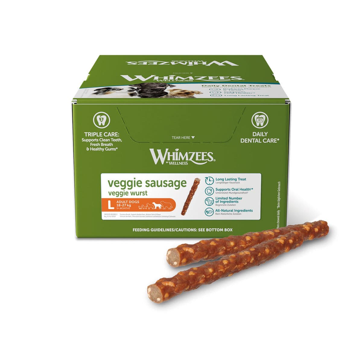 Golosina de Cuidado Dental Whimzees Veggie Sausage (50 Unidades) - Image 2