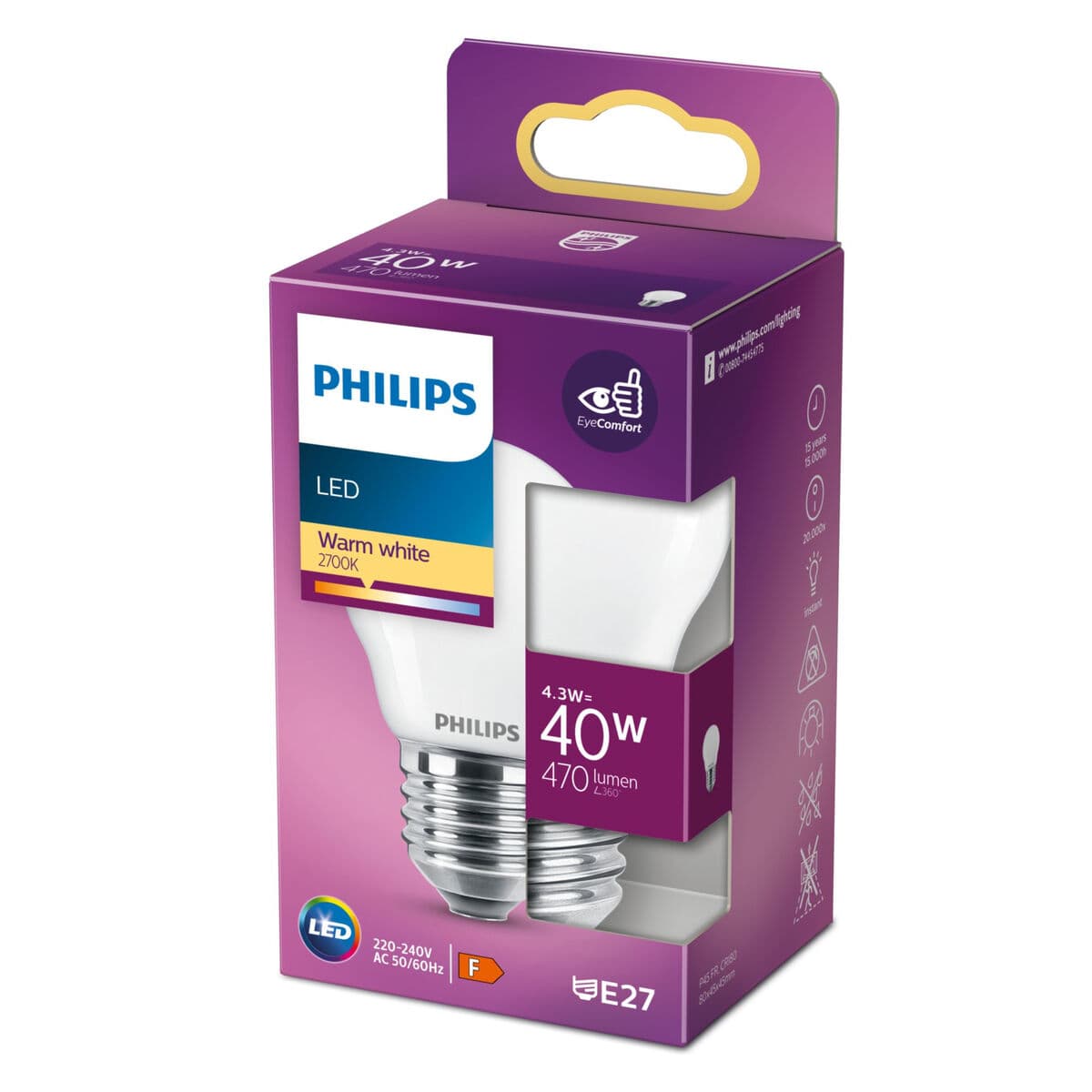 Sferična LED Žarulja Philips Classic 40 W F - Image 3