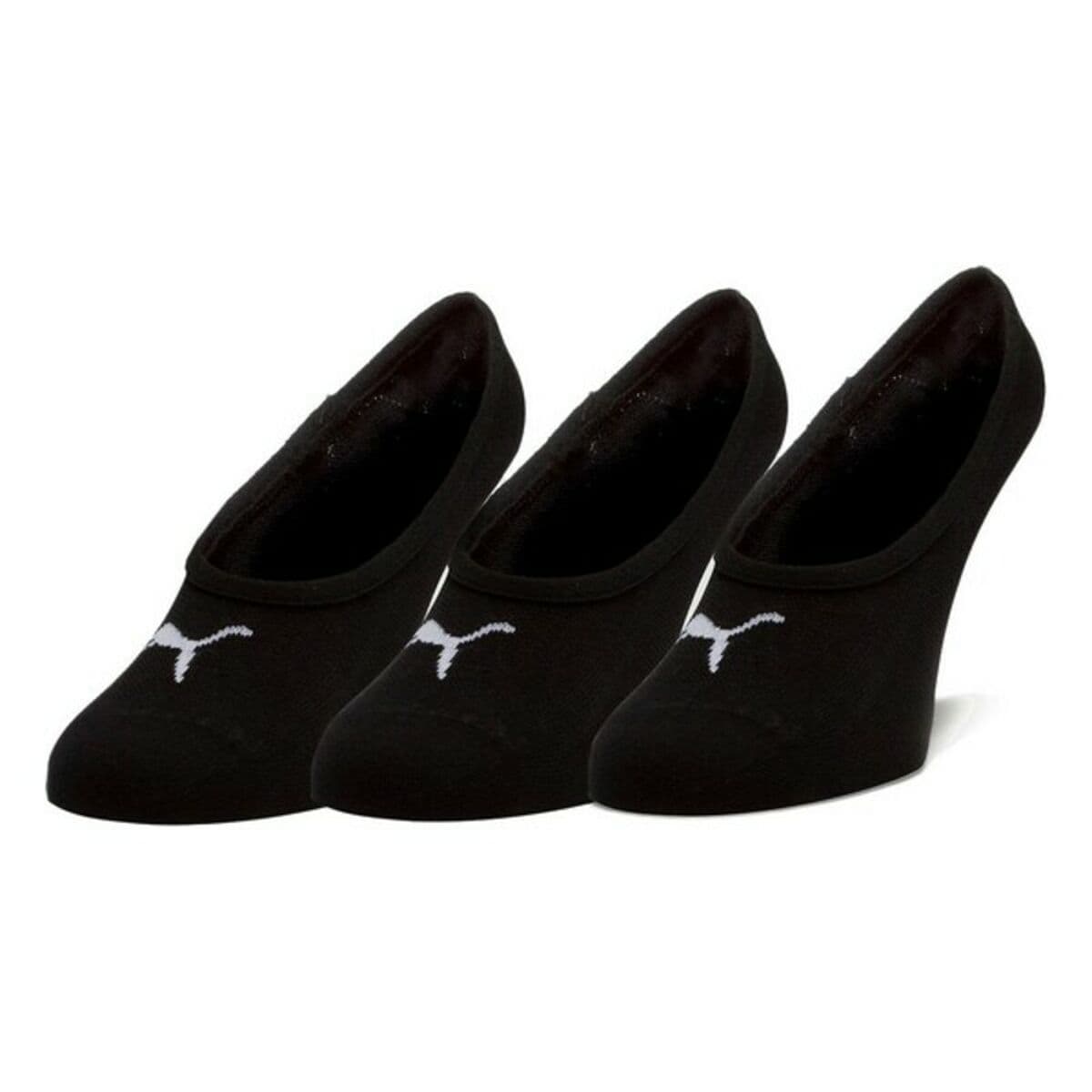 Ankle Sports Socks Puma FOOTIE (3 pairs) Black - Image 2