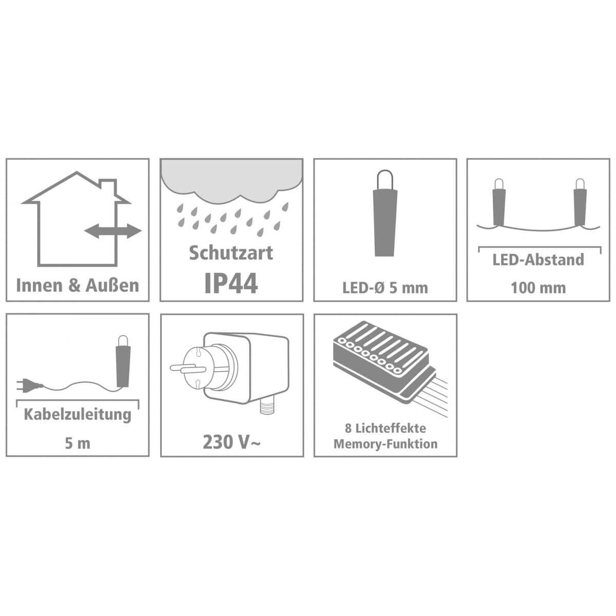 Ghirlanda di Luci LED Bianco LED (Ricondizionati A) - Image 7