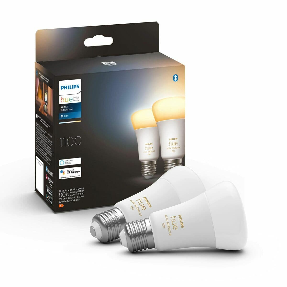 Smart Glühbirne Philips Pack de 2 E27 Weiß F E27 (2200K) (6500 K) - Image 2