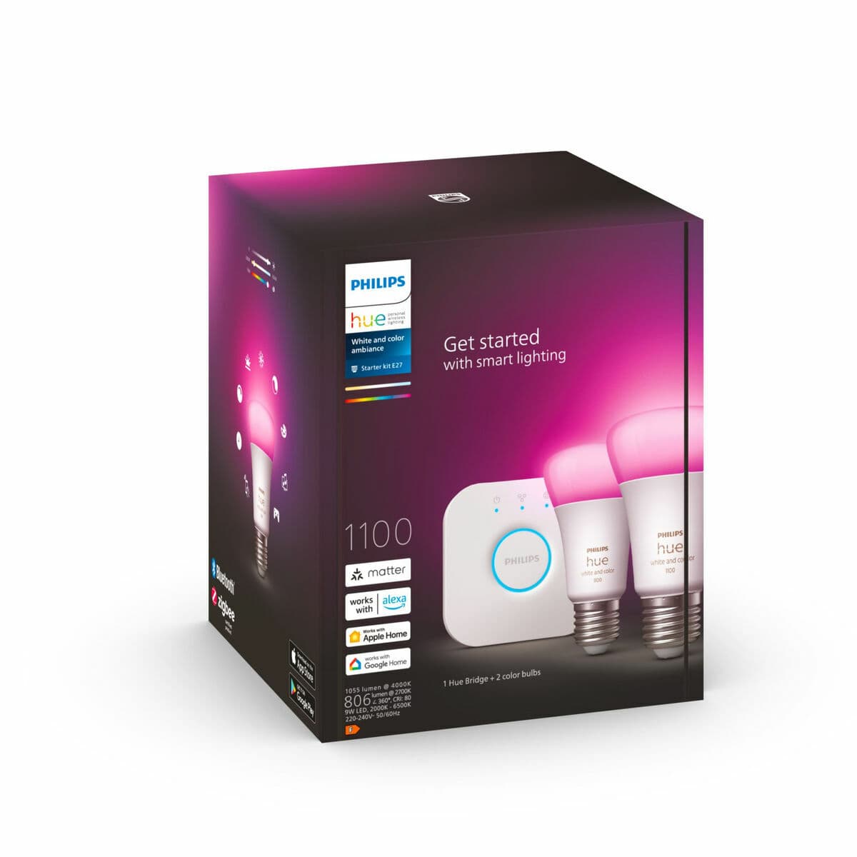 Smart Lyspære Philips Kit de inicio E27 9 W E27 LED 6500 K 806 lm - Image 3