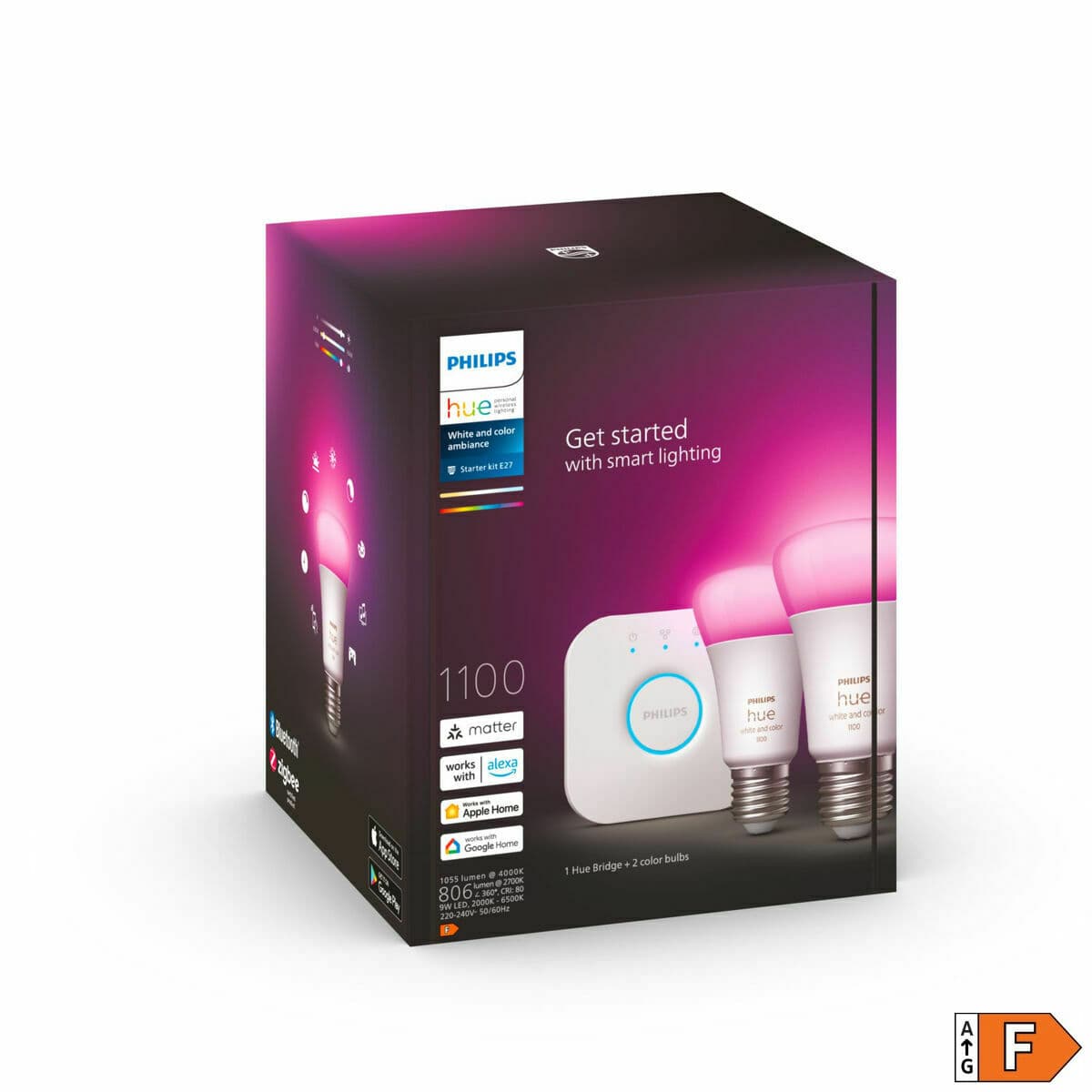 Smart Lyspære Philips Kit de inicio E27 9 W E27 LED 6500 K 806 lm - Image 2