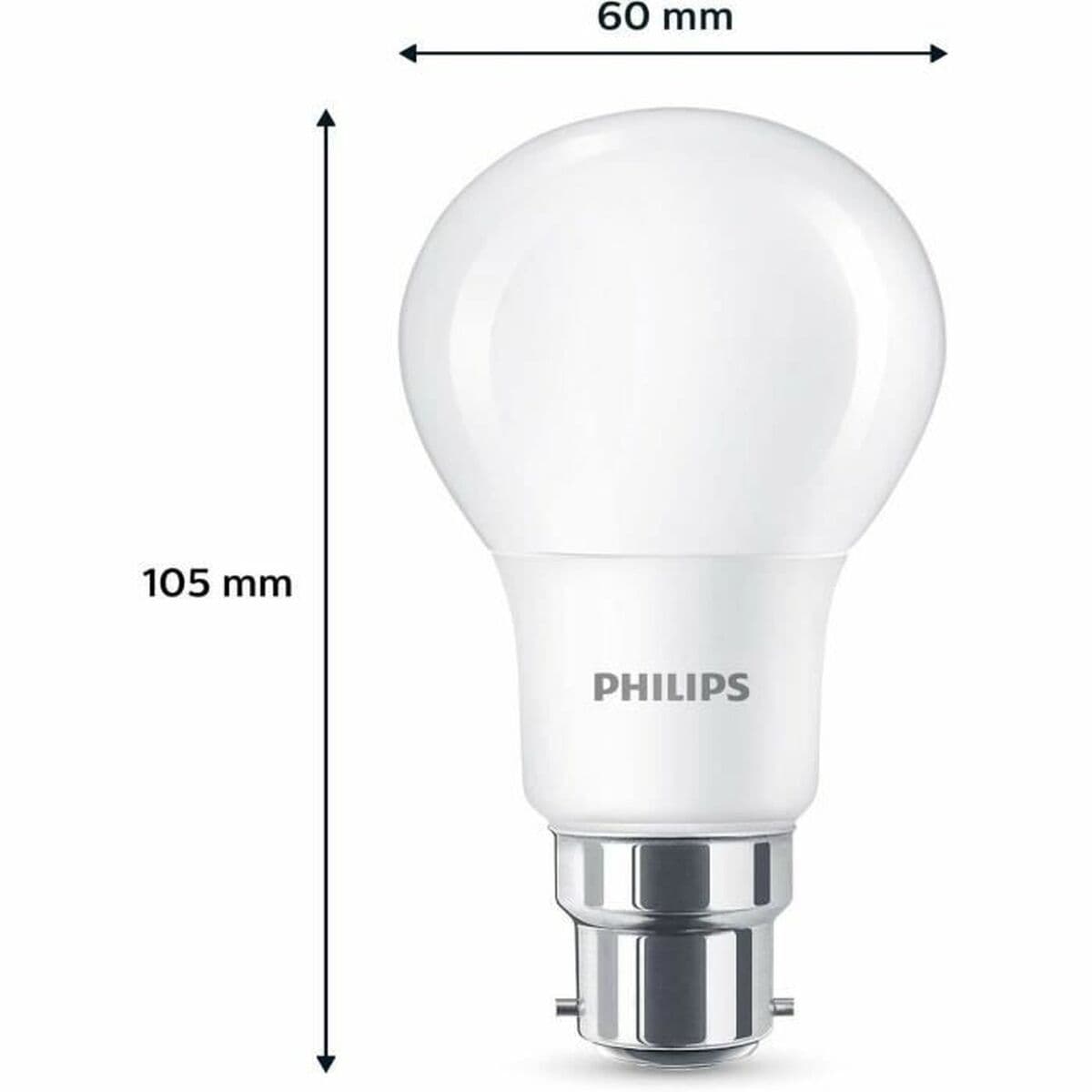 LED-Lampe Philips 60 W Mattierend Warmes Weiß F 8 W 60 W B22 3 Stück (2700 K) - Image 5