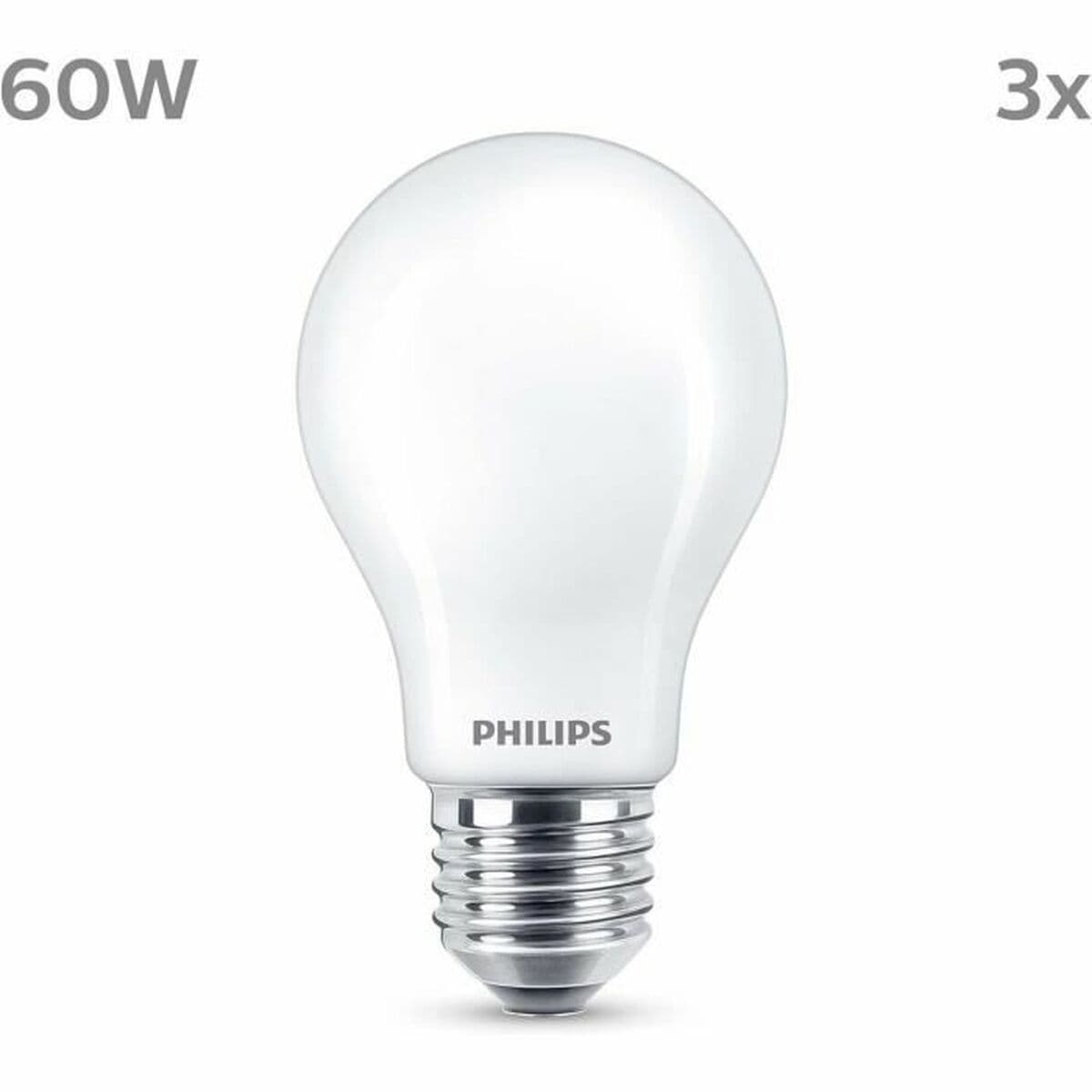 LED-lampa Philips A60 E27 Varmvit E 7 W 60 W E27 806 lm 3 antal (2700 K)