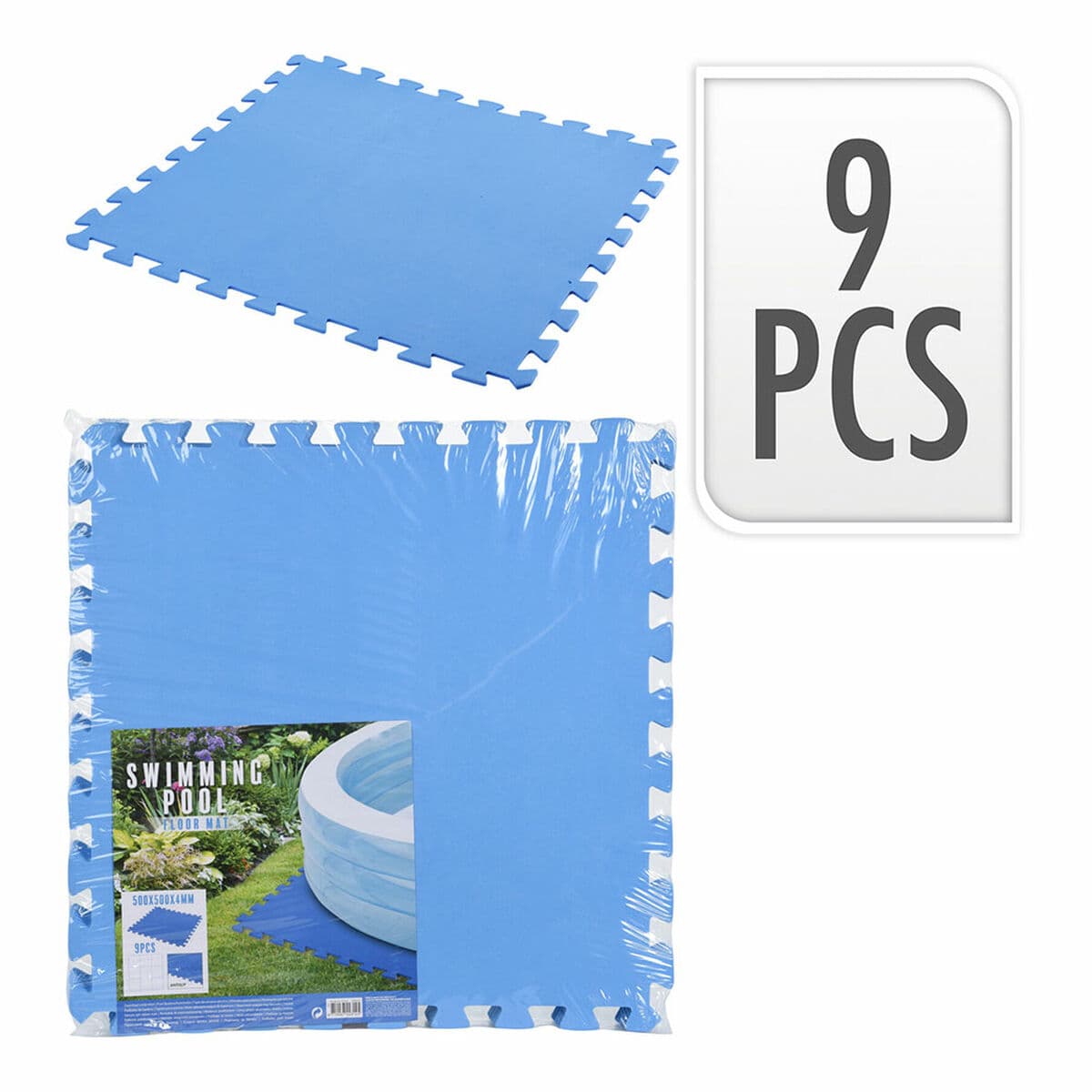 Suelo protector para piscinas desmontables 50 x 50 cm (9 Unidades) - Image 4